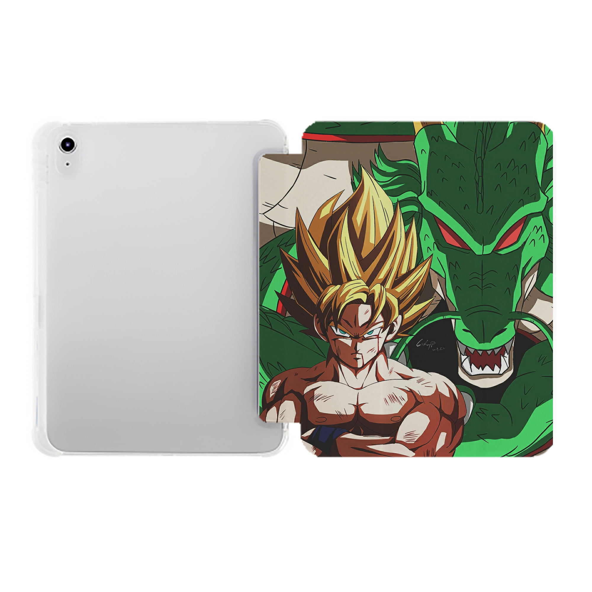 （画像用） ドラゴンボール DRAGON BALL IPad ケース ペン収納付き 三つ折りスタンド PUレザー×シリコン 対応機種9.5/10.5/10.9インチ